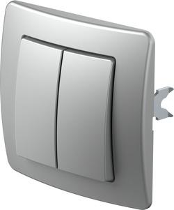 Stikalo EKONOMIK serijsko srebrn