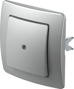 Stikalo EKONOMIK navadno osvetlj. srebrn