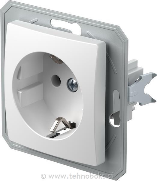 Vtičnica EKONOMIK brez okvirja bela