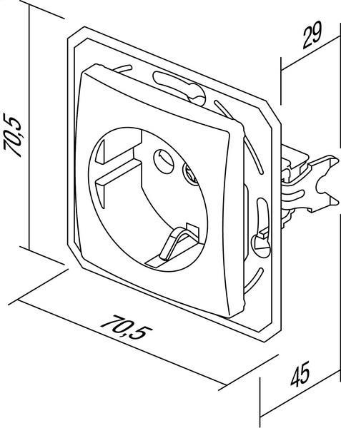 Vtičnica EKONOMIK brez okvirja bela