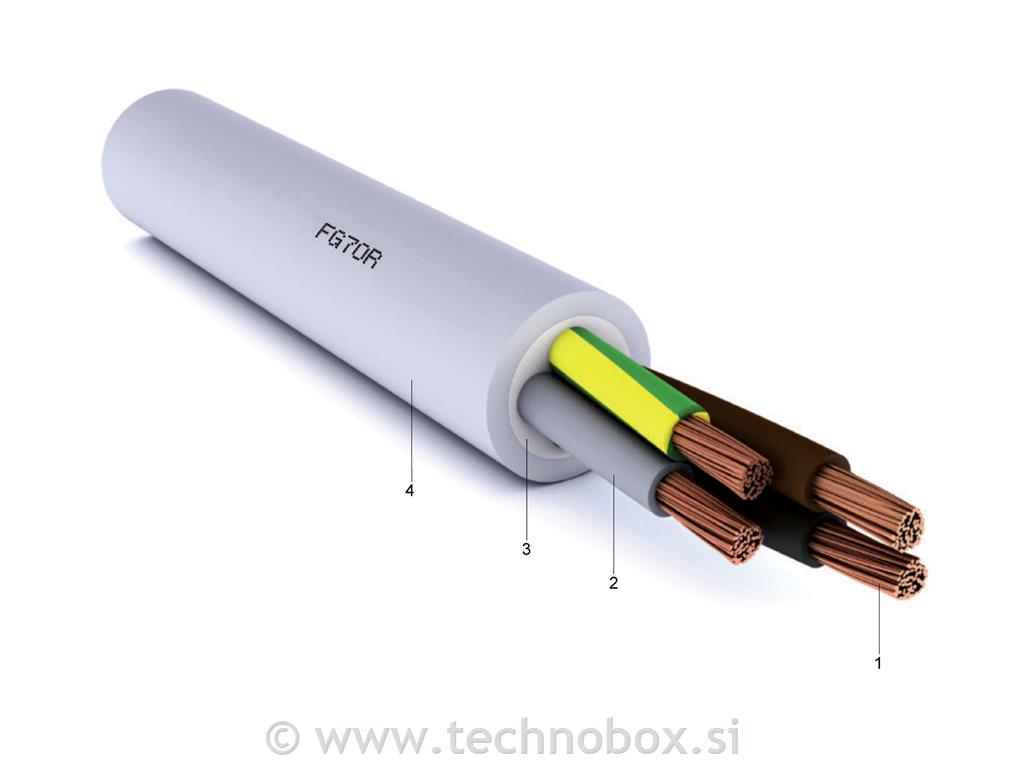 Kabel FFROR 5x2,5mm2 oranžen