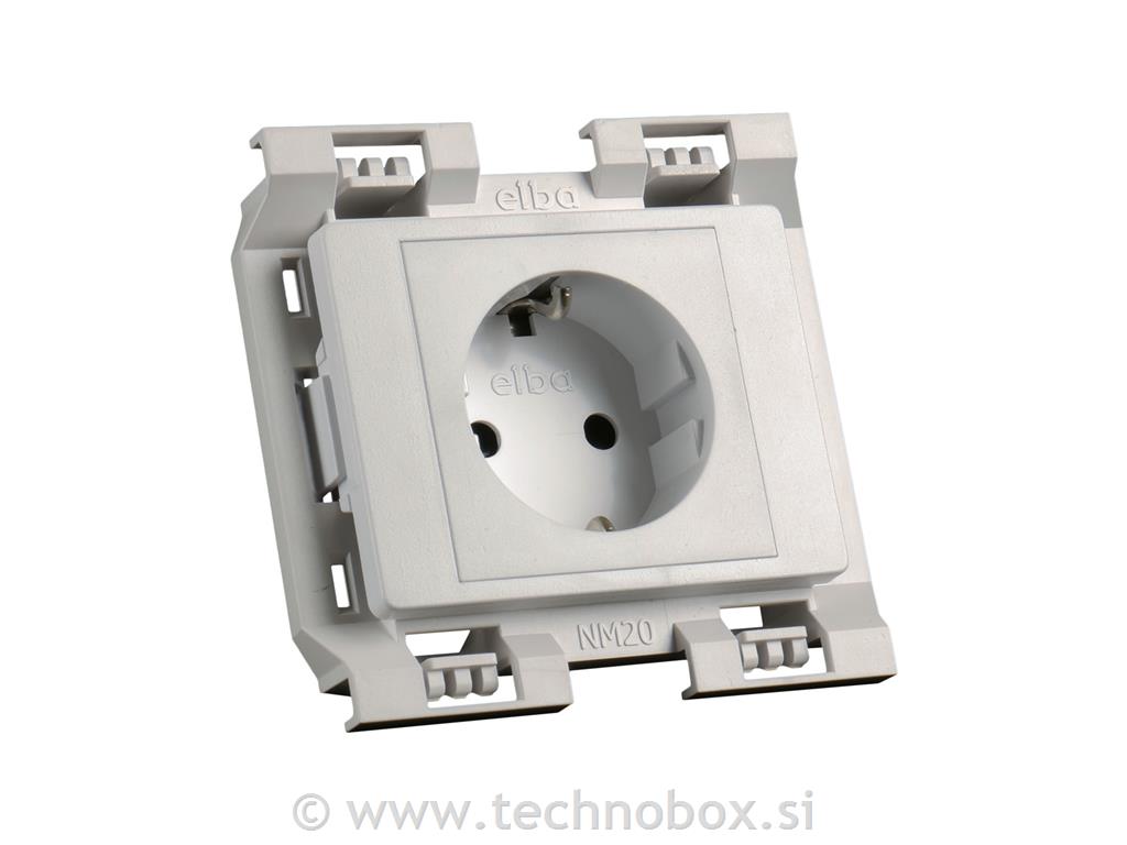 Vtičnica AT mod SET 1xšuko 2M siva