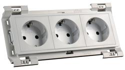 Vtičnica AT mod SET 3xšuko 6M bela
