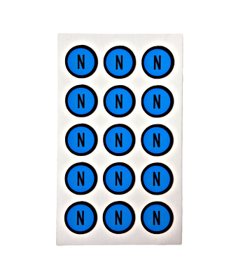 Oznaka N 15mm, (15 nalepk)