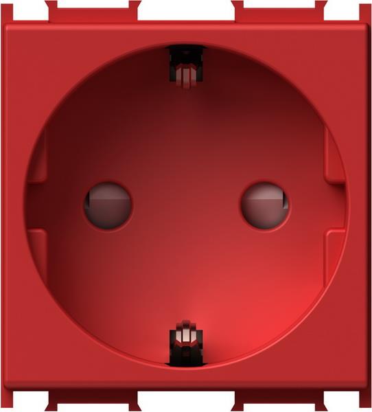 Vtičnica modul šuko 230V rdeča