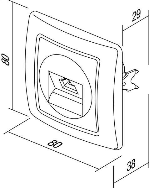 Vtičnica EKONOMIK telefonska RJ11
