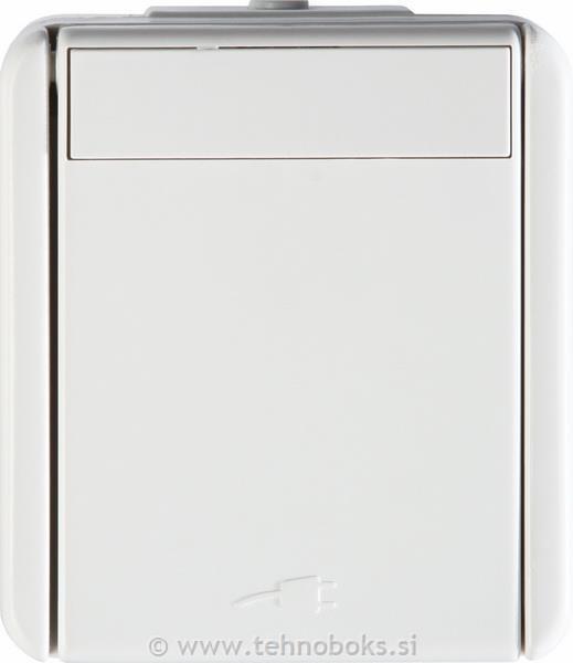 Vtičnica n/o FONTANA bela s pokrovom