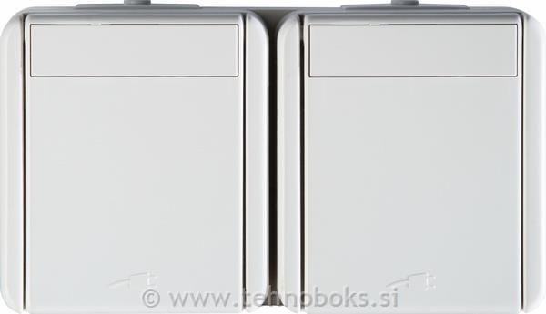 Vtičnica n/o FONTANA 2xšuko bela