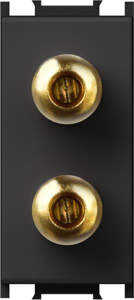 Vtičnica modul AUDIO zvočniška 1M črna