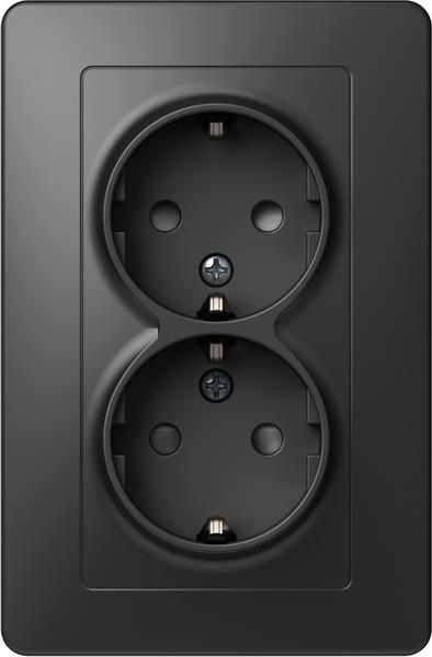 Vtičnica EKONOMIK dvojna črna