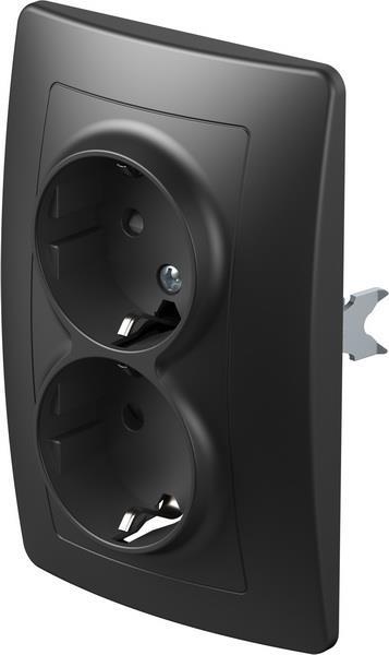 Vtičnica EKONOMIK dvojna črna