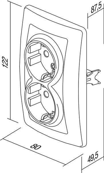 Vtičnica EKONOMIK dvojna črna