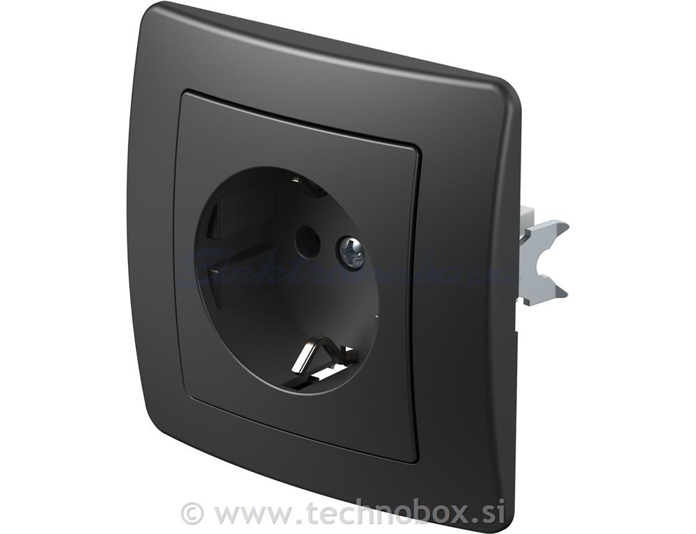 Vtičnica EKONOMIK šuko črna