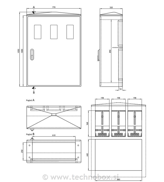 Omara PS-4 NT 3 okna + podstavek