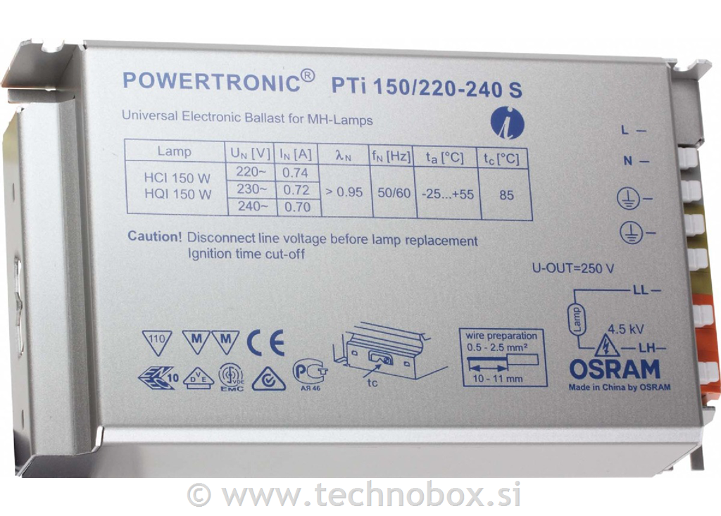 Dušilka PTi 150/220-240 S MH Powrton