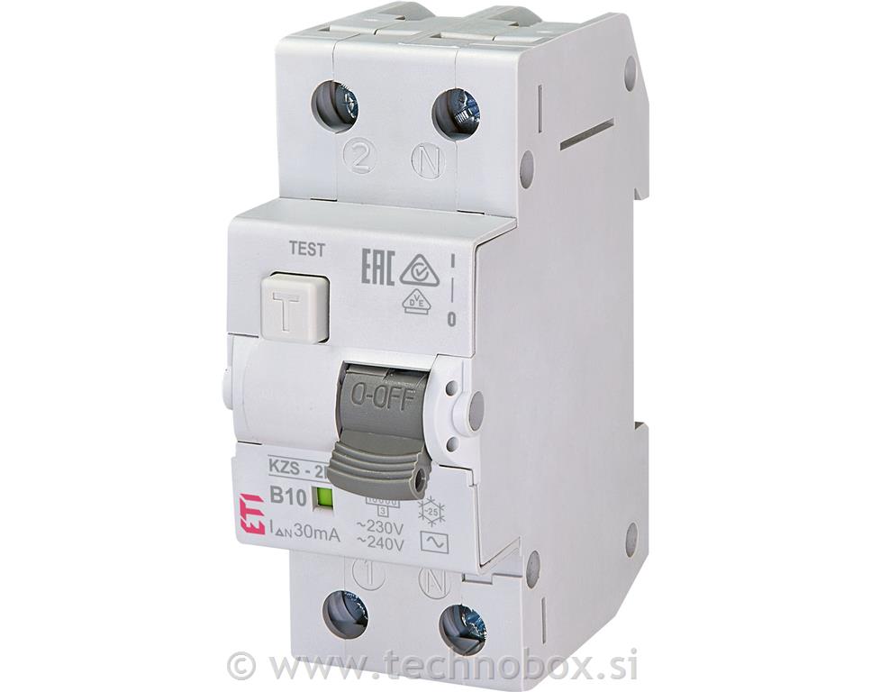 Stikalo zaščitno KZS B 10A/0,03A 2M