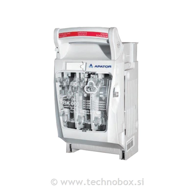 Ločilnik varovalk RBK 000-M ploš.100A