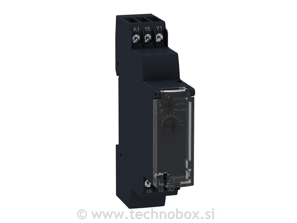 Rele časovni 24V-240V 1s-100h DIN letev
