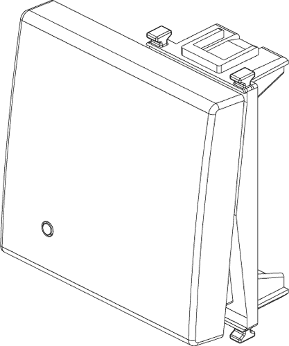 Tipka 2M srebrna osvetlje. 14022.SL