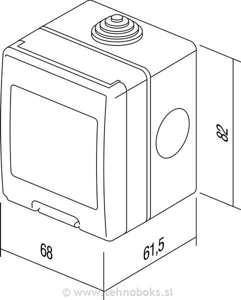 Pokrov p/o cubo IP55 2M bel
