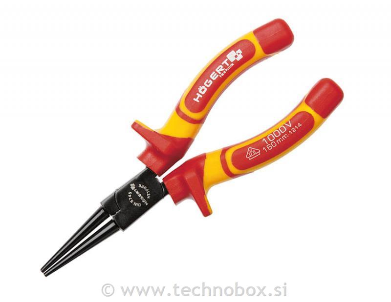 Klešče okrogle izol. 160mm VDE 1000V