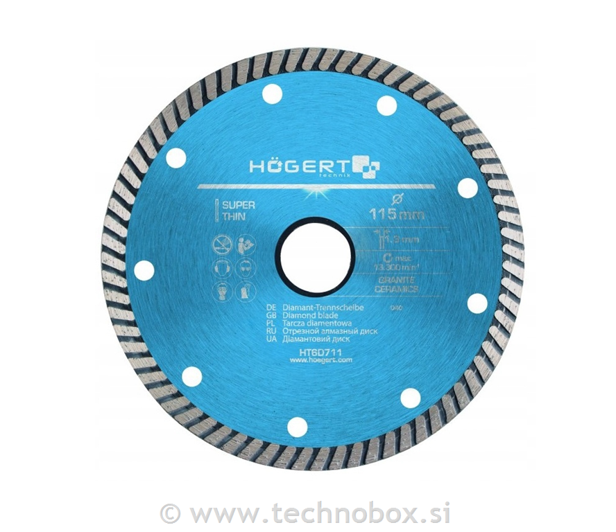 Rezalna plošča diamant 115x1,3x22,2mm