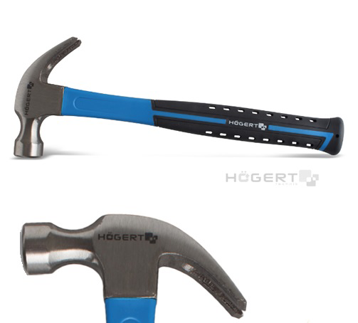 Kladivo krovsko 450g fiber/guma ročaj