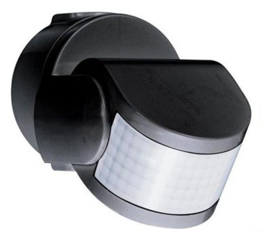 Senzor gibanja zunanji 200° črn N/O,P/O