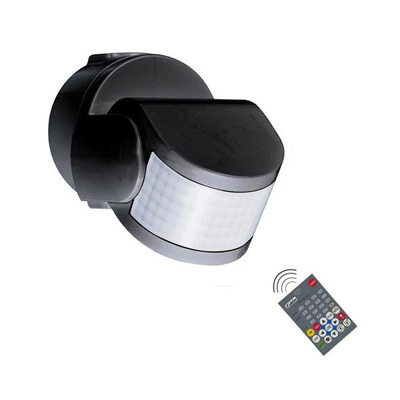 Senzor gibanja zunanji 200° črn N/O,P/O