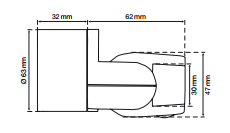 Senzor gibanja zunanji 200° črn N/O,P/O