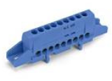 Sponka N modra za 9 odvodov za DIN izol.