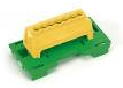 Sponka PE zelena 7 odvodov za DIN