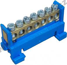 Sponka N modra za 7 odvodov z nosilcem