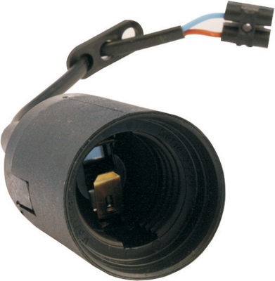 Okov E27 s kablom in spojko črn