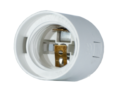 Okov E27 za sijalko PE 4A/250V bel