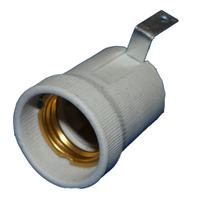 Okov E27 za sijalko z nosilcem keramično