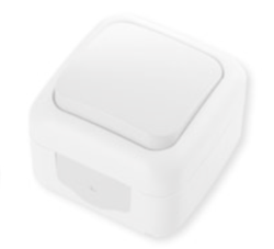 Stikalo n/o enopolno PALMIYE belo IP54