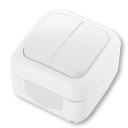 Stikalo n/o serijsko PALMIYE belo IP54