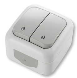 Stikalo n/o dvojno menjalno PALMIYE sivo