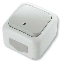 Stikalo n/o križno PALMIYE sivo IP54