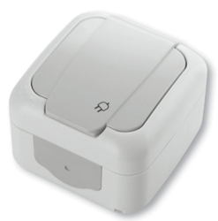 Vtičnica n/o šuko enojna PALMIYE sivo