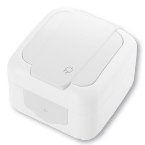 Vtičnica n/o šuko enojna PALMIYE belo