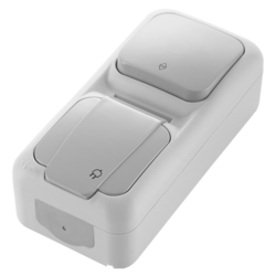 Stikalo n/o menjalno+šuko vert. PALMIYE