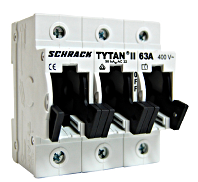 Vtič z varovalkami 3x50A komplet Tytan