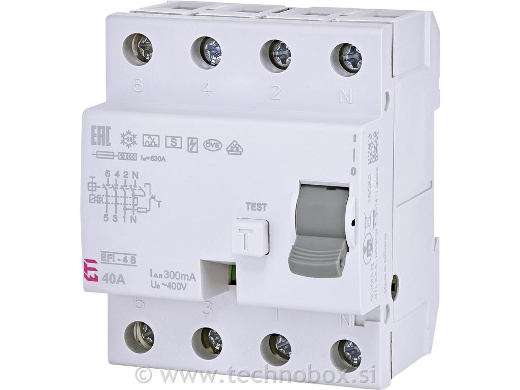 Stikalo zaščitno FID 40A/0,3A 4P A S