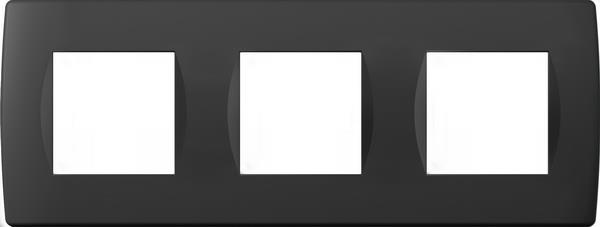 Okvir okrasni modul soft 3x2M mat črn