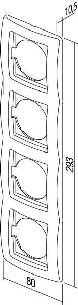 Okvir okrasni EKONOMIK 2x4 verikal. beli