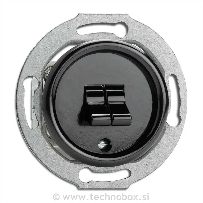 Stikalo p/o serijsko klecno Bakelit črno