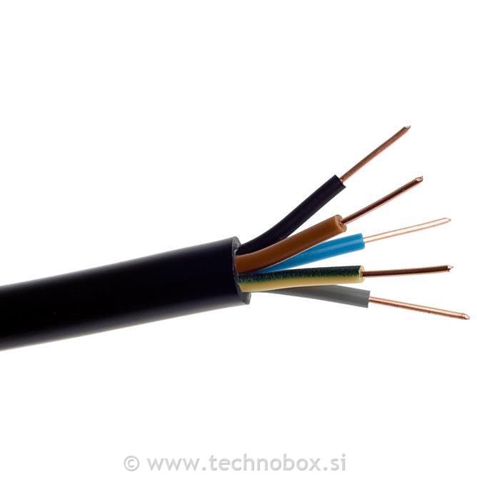 Kabel NHXMH 5x1,5mm2 črni