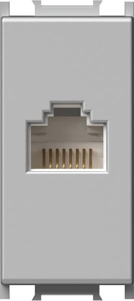 Vtičnica CAT6 RJ45 1M 8/8 srebrna